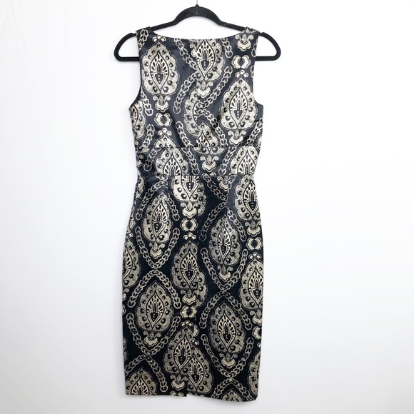 MOSCHINO jeans cream and black shift graphic print dress - Picture 5 of 8